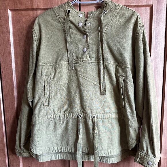 AE Cotton Popover Jacket | Olive | Small - Picture 4 of 6